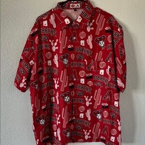 Arizona Diamondbacks Button Down Shirt Mens XL Tyson MLB Dbacks Sports Wear